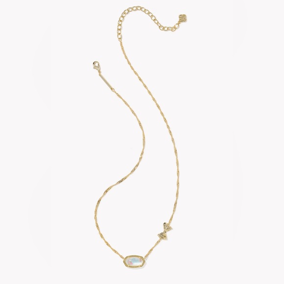 🦋🩵KENDRA SCOTT x LOVESHACKFANCY Elisa Necklace Pastel Blue Rosa Beaux Illusion - Picture 10 of 12